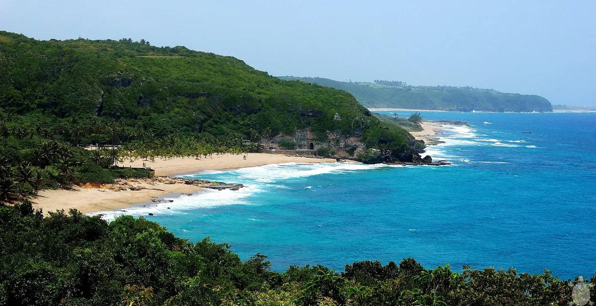 Shoreline of Aguadilla, Puerto Rico — a US Customs and Border Protection aircraft filmed a transmedium UAP entering the ocean near this coastline on April 25, 2013