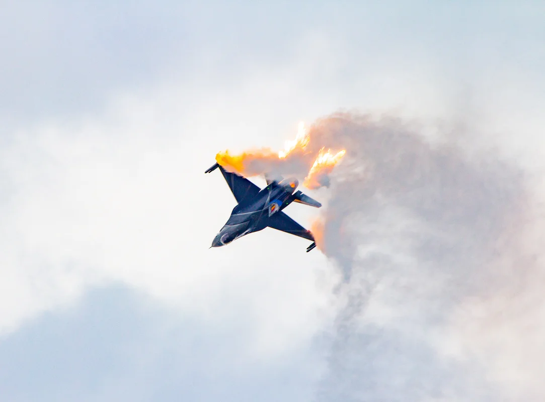 Belgian Air Force F-16 fighter jet, the type scrambled to intercept UFOs during the 1989–1990 Belgian Wave